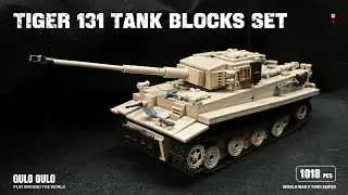 GULO GULO Military ARMY WW2 GETMAN TIGER 131 TANK BLOCKS SET, COMPATIBLE WITH LEGO
