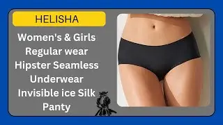 HELISHA Womens Regularwear Hipster Seamless  No Show Stretch Panties Silky Invisible ice Silk Panty