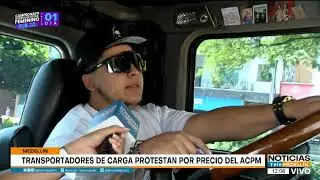 Con este recorrido avanza la manifestación de camioneros en Medellín