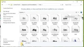 Windows 10 - Installing Fonts