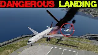 Plane Engine On Fire Landing at Dangerous Airport X Plane 12 Ep 11