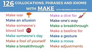 126 Collocations, Phrases and Idioms using the word MAKE | Upgrade Your English