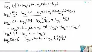 Discrete Math- Rules of Logarithms