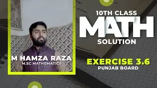 10th Class Mathematics Exercise 3.6 Complete Solution