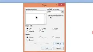 TAB setting in MS Word 