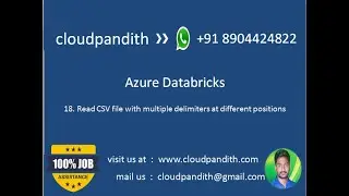 18. Read CSV file with multiple delimiters at different positions in Azure Databricks