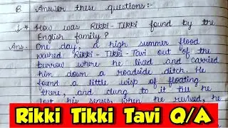 Rikki Tikki Tavi Question Answer Class 7th The Magic Carpet