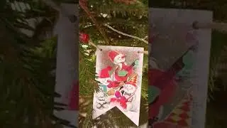 Гирлянда из деревянных флажков#ручная работа# 🎄