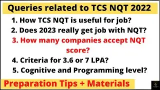 TCS NQT queries | How to clear TCS NQT? 