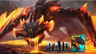 Raid: Shadow Legends- Hard Doom Tower floor 80 Magma Dragon boss battle auto(champions, team preset)