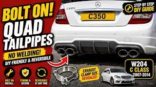 Bolt on Quad Tailpipes  - Mercedes C350 W204 C-Class