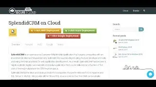 Secured Splendid CRM on Windows 2012 R2 Deploy on Azure , AWS and Google Cloud Platform.
