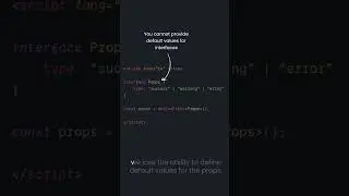 Vue 3 Tip - Default values for props with Typescript and Composition API #shorts