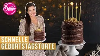 Chocolate Cake Last Minute Birthday Cake / Naked Cake / Easy Quick Recipe / Sally's World