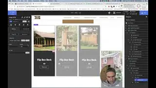 Website section build using the Oxygen composite element  Flip box