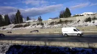 A Sunny Snowy Vancouver Day from Skytrain