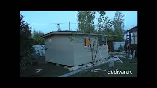 Баня на дачу 5х4 с закрытой террасой