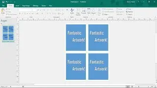 How To Create Evenly Spaced 4 up w Publisher