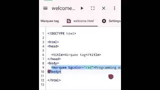 Marquee Tag in HTML
