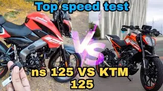 ns 125 VS KTM Duke 125 top speed test which one is best #ktm125 #ns125