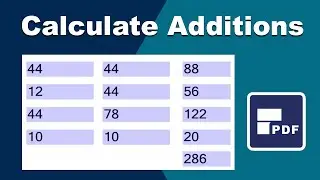 how to calculate number of additions in fillable pdf form using pdfelement