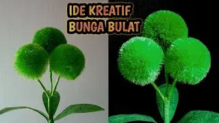 IDE KREATIF; Menggunakan Kembali - Bunga Bulat dari Tali rafia dan Plastik Kresek (FRESH)