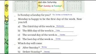 Maths Magic Class 2 | Chapter 9 - My Funday, Days in a week, Months in a year in Hindi