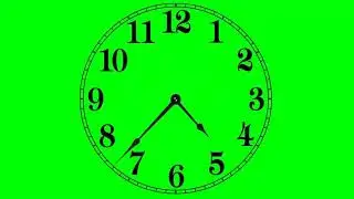 green screen clock spinning needles and sound