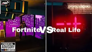 Starboy (A Fortnite Music Video) Real Life Vs Fortnite - Comparison