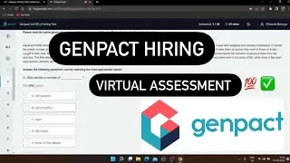 Genpact job hiring assessment. Interview L1. Online MNC interview test answers  #genpactjobs