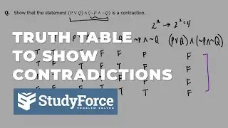 Statement Contradictions | Using a Truth Table