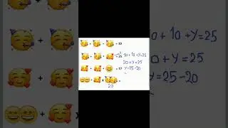 Emoji based math puzzle | Algebra #maths