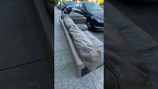 SOFÁ DE COURO DE AVESTRUZ AFRICANA NO LIXO!