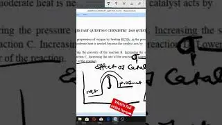 Catalyst Action, JAMB Chemistry.