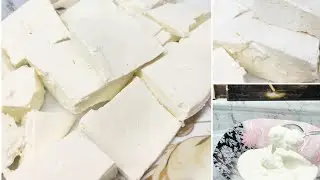 عملت الجبنة بمكون  لا يخطر على البال بدون منفحة ولا خل ولا ليمون وطلعت من اللبن قشطة ومليت البيت خير