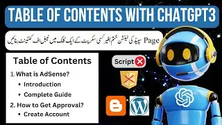 How to Creat Table of Contents in Blog With ChatGPT | TOC Without Script