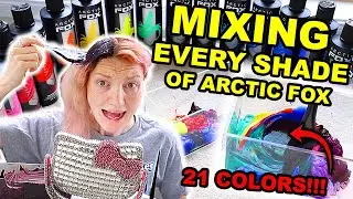 MIXING EVERY SHADE OF ARCTIC FOX HAIR DYE AND DYING MY HAIR WITH IT!!! 21 SHADES!!!