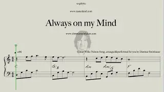 Always on my Mind  -  Easy Piano  -  Willie Nelson
