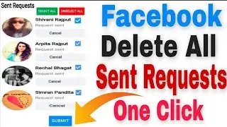 How To Cancel All Sent Friend Request On Facebook In One Click || Delete All Pending Friend Requests