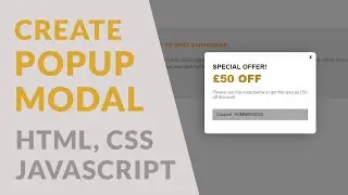 Easy way of Creating a Popup Modal with JavaScript/HTML&CSS