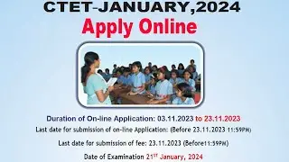 CTET January 2024 Apply Online  (CBSE) Central Board of Secondary Education