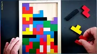 #Jogo de Inteligência #madeira #Tetris manual #Puzzle #Brinquedo #crianças #anti-stress #Relaxar