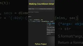 Creating a Countdown timer using python in 57 seconds | Python project 