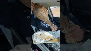 Eating An Ostrich Leg🤯