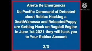 DeathVanessa & RebootedPoppy are Getting Hacked on Ragdoll Engine in June 1st 2021 and Stay Clear ⚠️