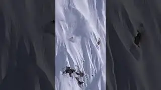 Snowboarder goes HUGE 🚀 #snowboarding #winter #viral