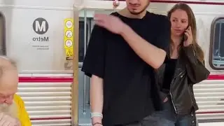 Heartwarming scene at subway #live #livestream #kindness