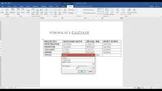 COMO FAZER CÁLCULOS AUTOMÁTICOS NO WORD TABELAS + Formulas e calculos