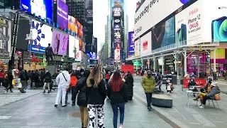 Winter Walking Tour in New York City 2021 | Midtown Manhattan【4K】