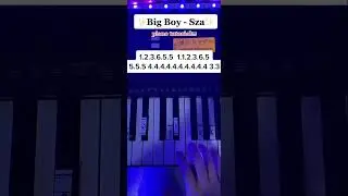 Big Boy - Sza | Easy Piano Tutorial #piano #shorts